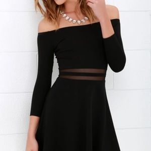 Like New Lulus off the Shoulder little black dress